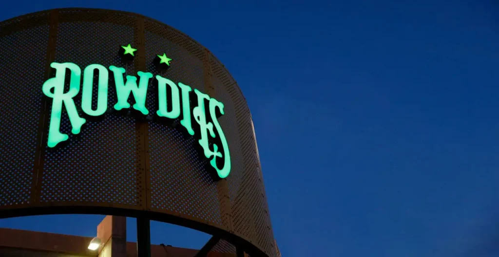 Channel letter signs installed on a commercial storefront for building identification