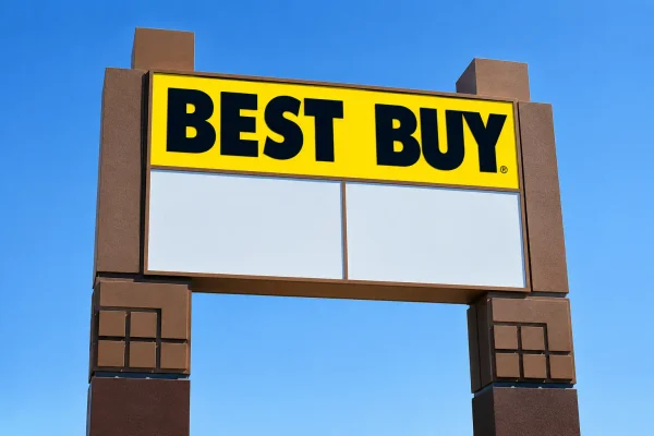 Best Buy exterior sign installation by Thomas Sign
